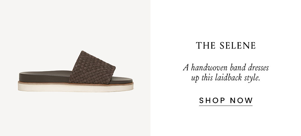The Selene, A handwoven band dresses up this laidback style. < Shop Now >