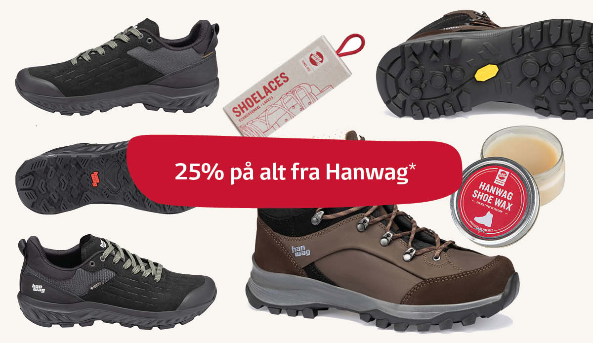 Spar 25 % på Hanwag med rabatkoden tillykke1980
