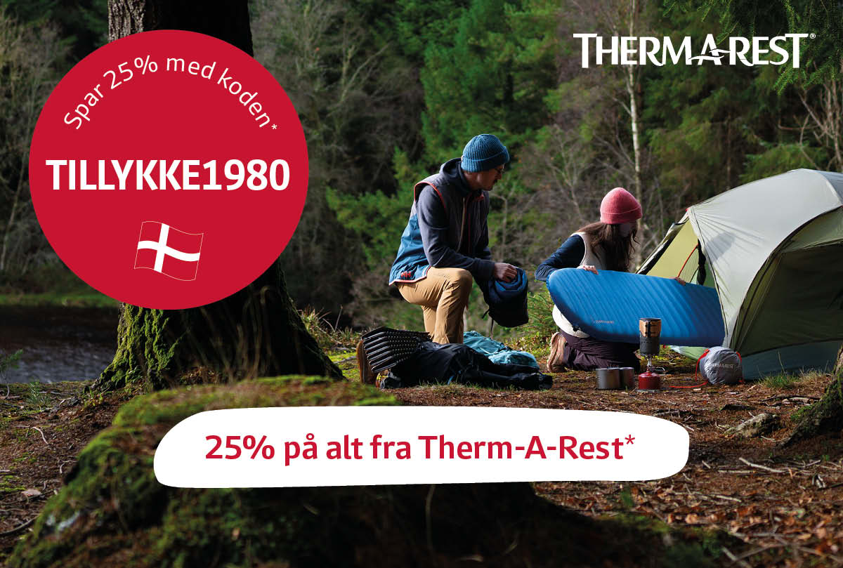 Spar 25 % på Therm-a-Rest med rabatkoden tillykke1980