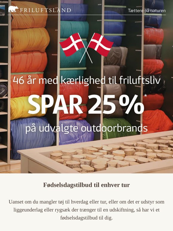 Spar 25 % på udvalgte brands - og andre gode fødselsdagstilbud 🎂