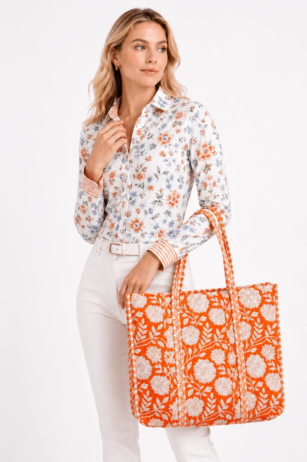 Image of Ladies Bag flower orange