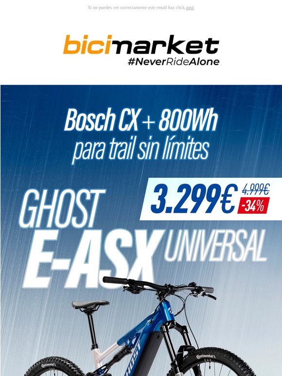 Ghost E-ASX: Bosch CX 800Wh por 3.499 € 🔥