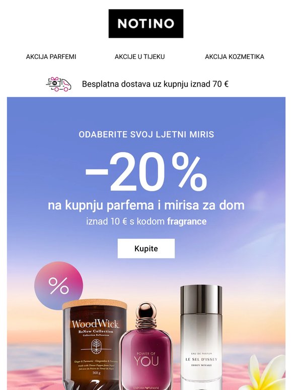 Još danas 20 % popusta na ljetne mirise za vas i vaš dom