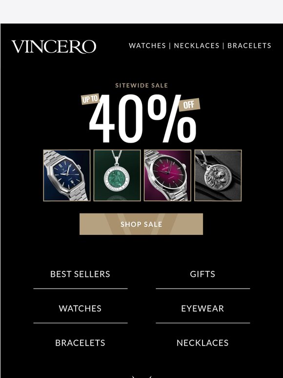 Don't Forget! Up to 40% Off sitewide right now.
