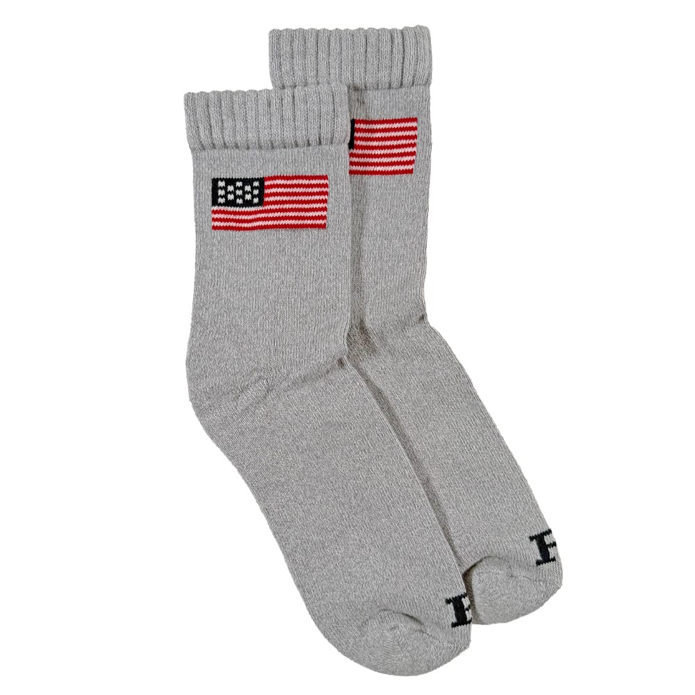 Image of American Flag Cotton Marled Socks - Gray/Natural