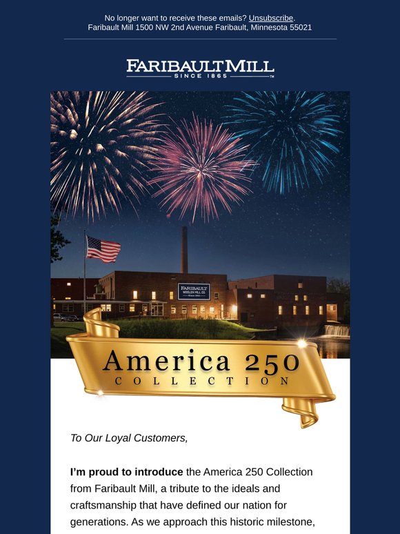Introducing Faribault Mill’s America 250 Collection