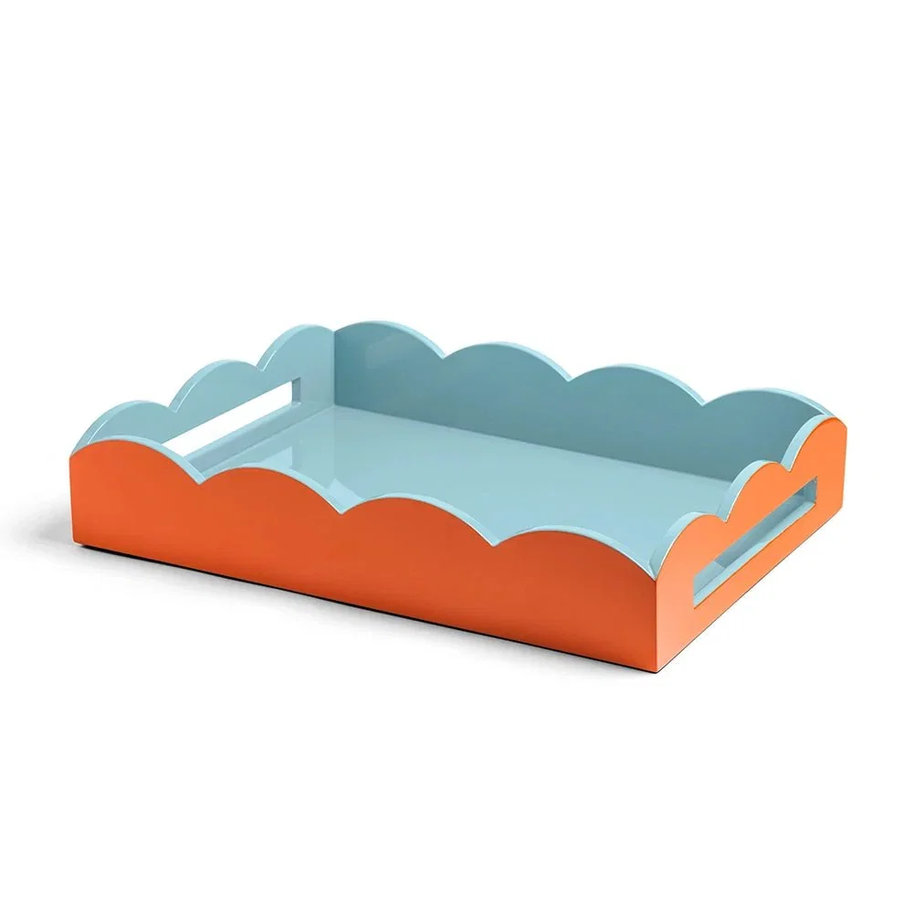 Image of Orange & Chambray Medium Two-Tone Tray