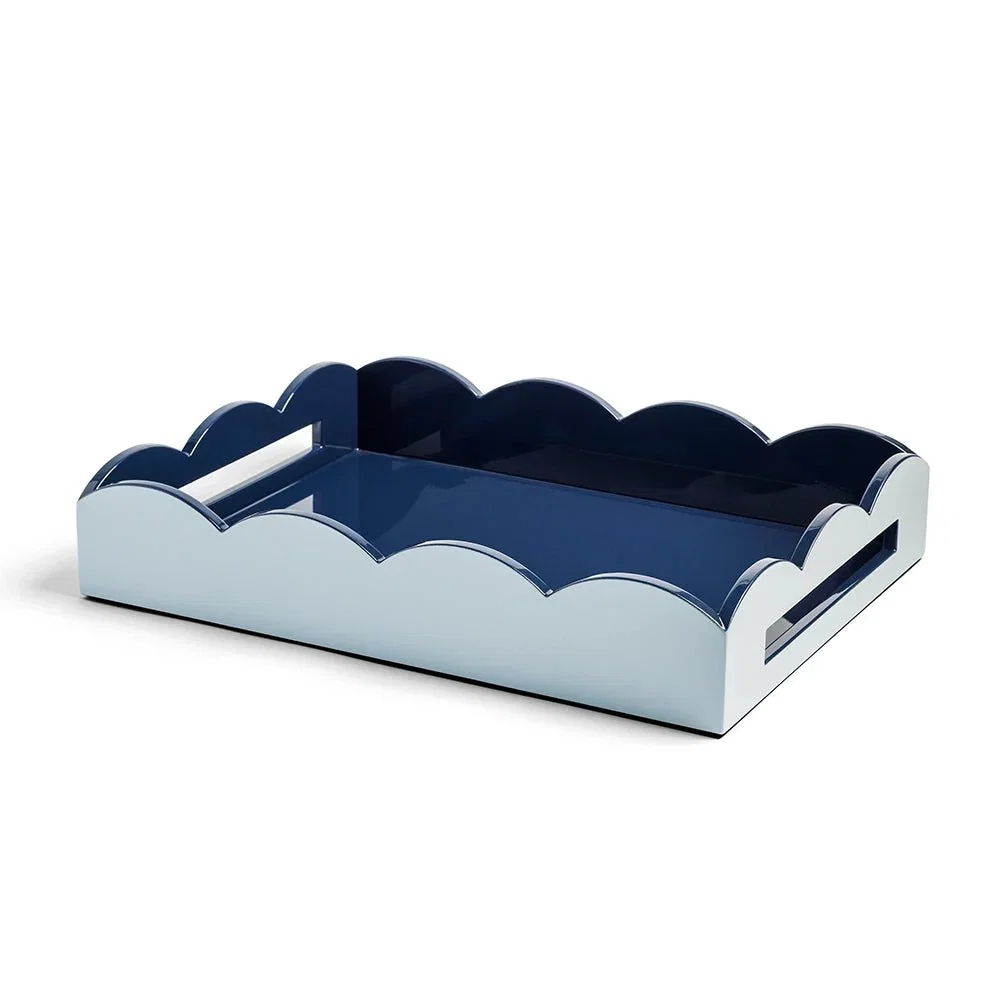 Image of Pale Denim & Navy Medium Two-Tone Tray