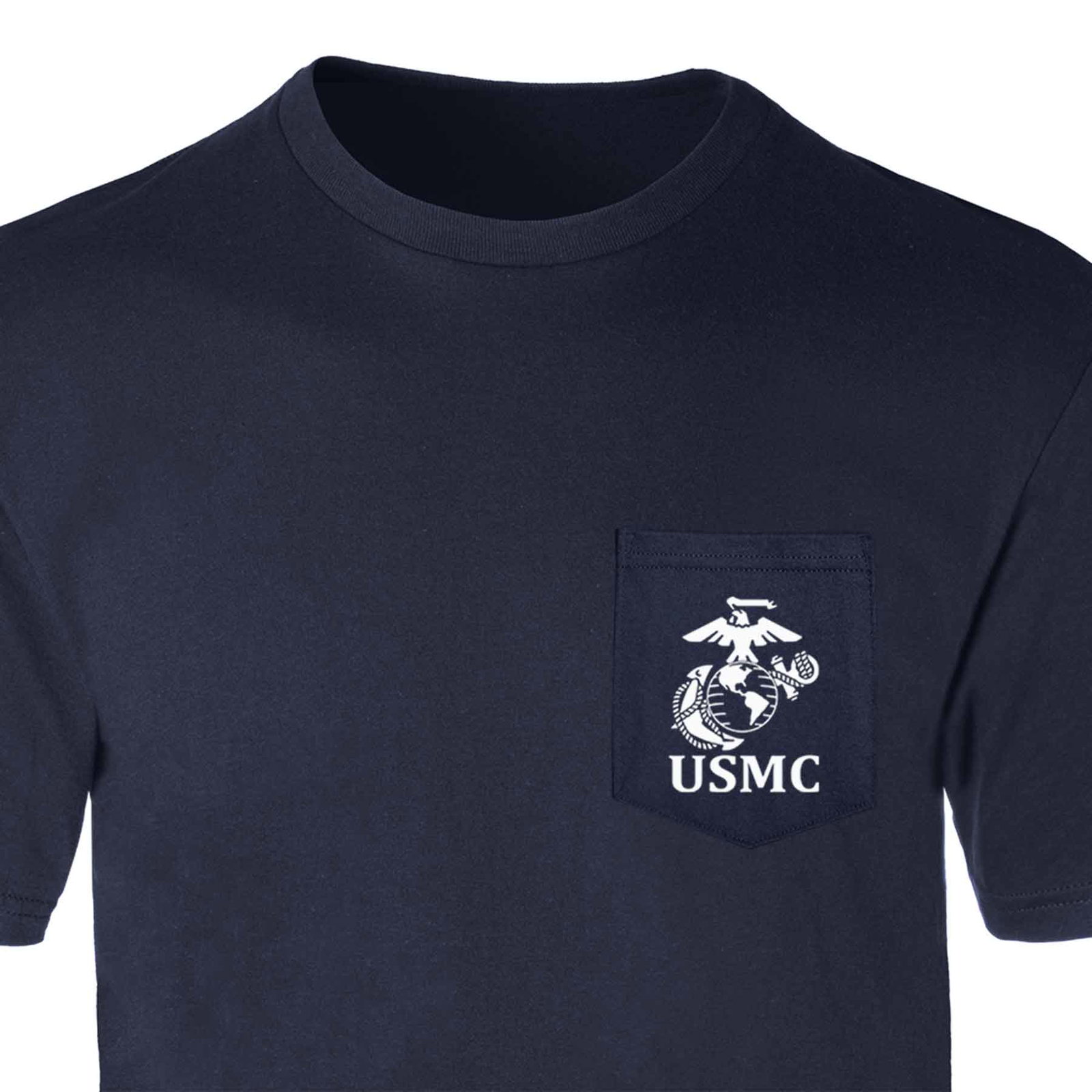 Image of USMC Pocket T-Shirt with Marines EGA Emblem