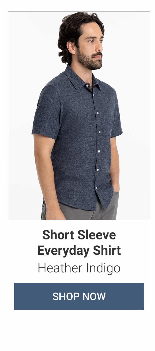 Heather Indigo Short Sleeve Everyday Shirt
