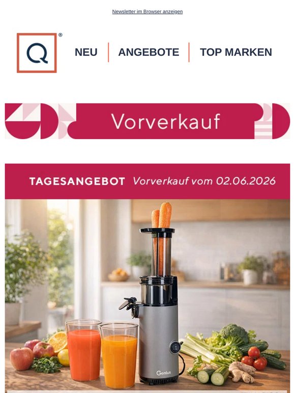 Slowjuicer im Vorverkauf