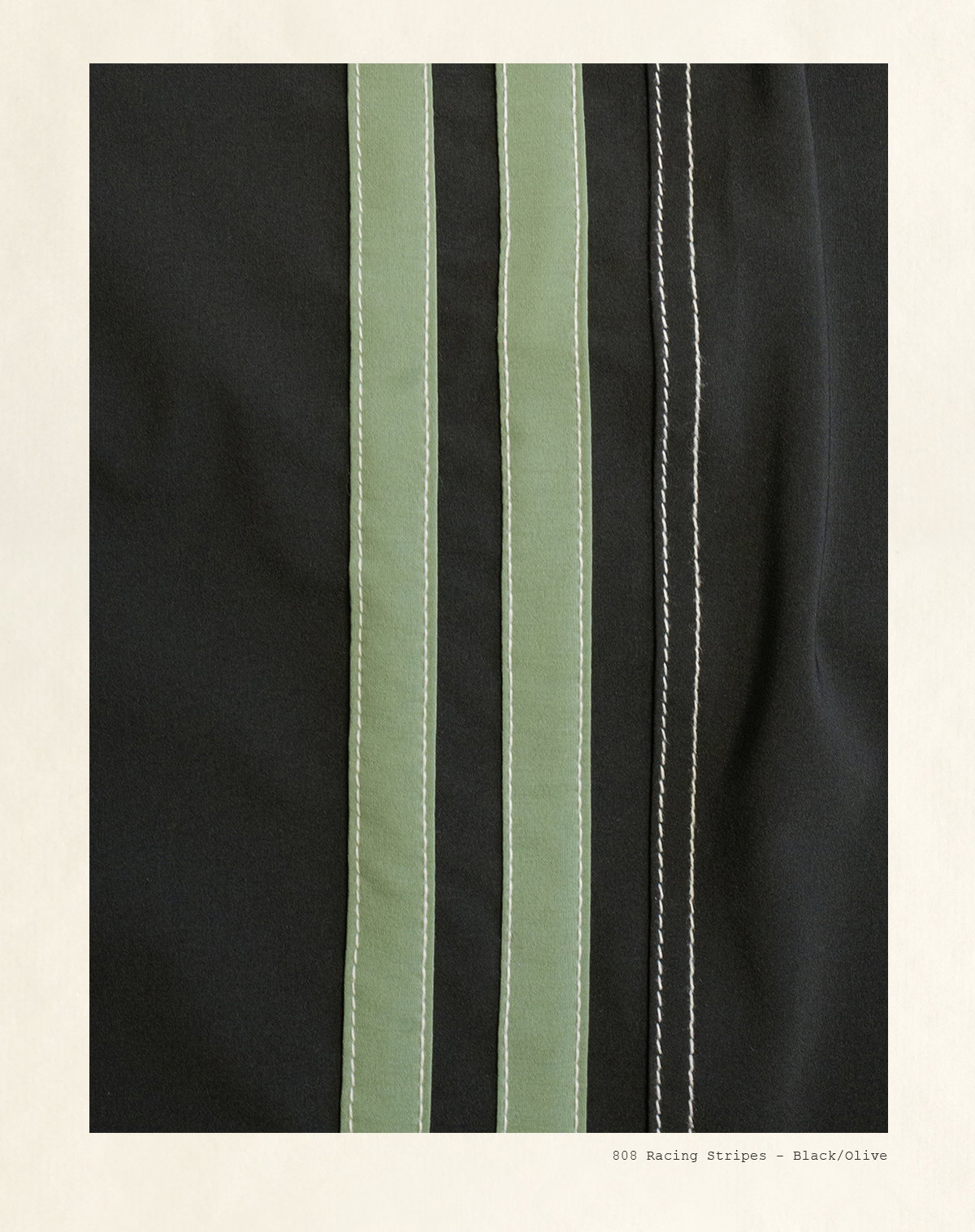 808 Racing Stripes - Black/Olive