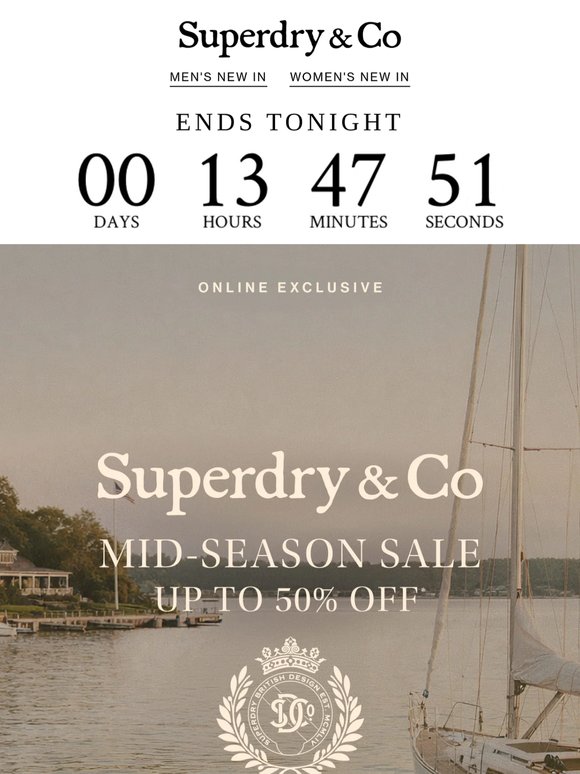 Sale Ends Tonight: Up to 50% Off