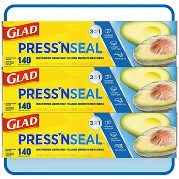 Glad Press'n Seal Plastic Wrap, 140 sq ft, 3-Count