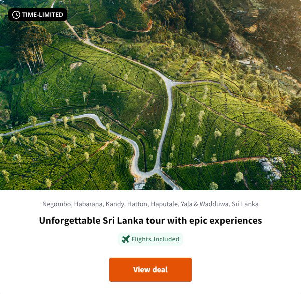 Unforgettable Sri Lanka tour with epic experiences