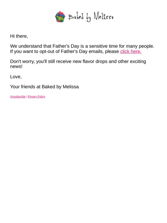 Want to pause Father's Day emails?