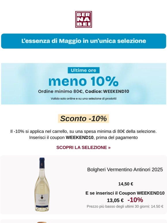 Sconto -10%  ⏰ Termina a mezzanotte!