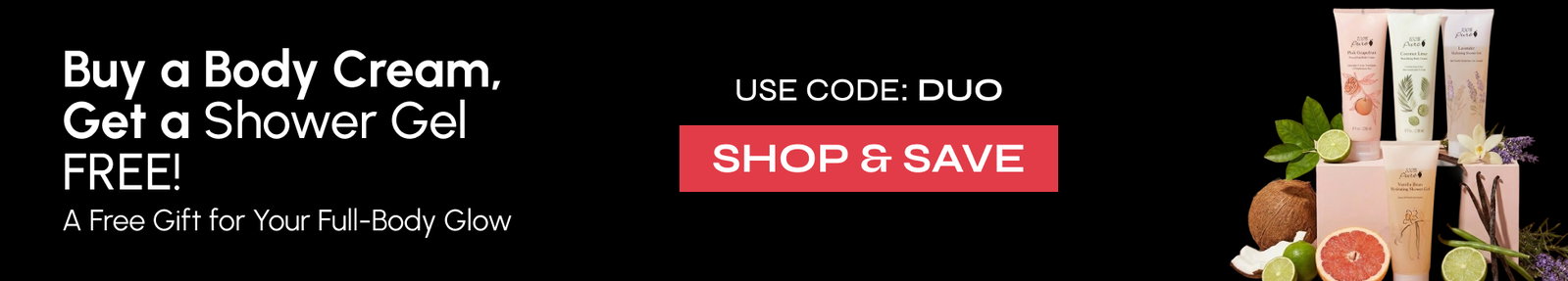 Body Cream + Free 8oz Shower Gel