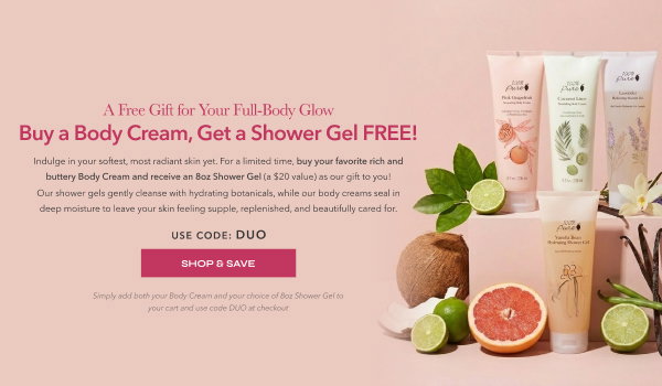 Body Cream + Free 8oz Shower Gel