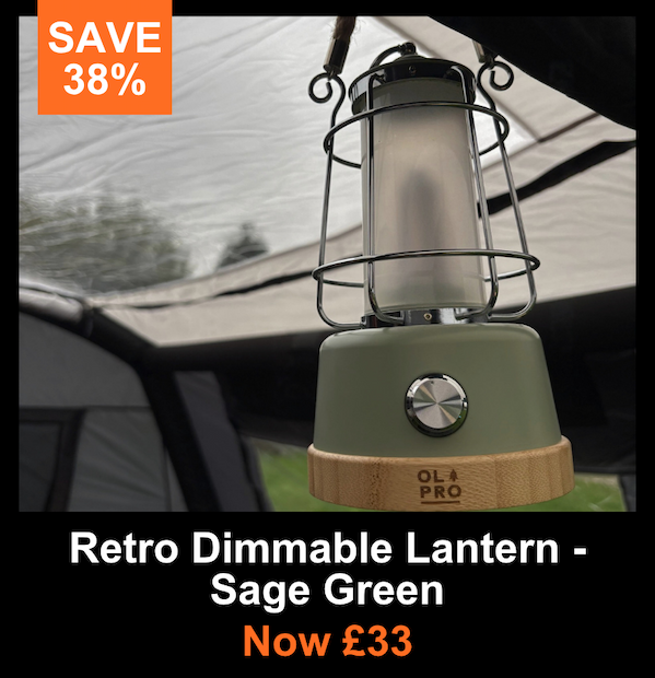 Retro Dimmable Lantern - Sage Green