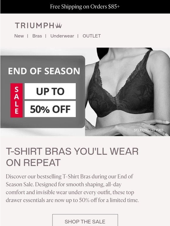 Your Favourite T-Shirt Bras Are on Sale