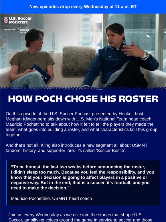 Inside Poch’s roster selection ⬇️