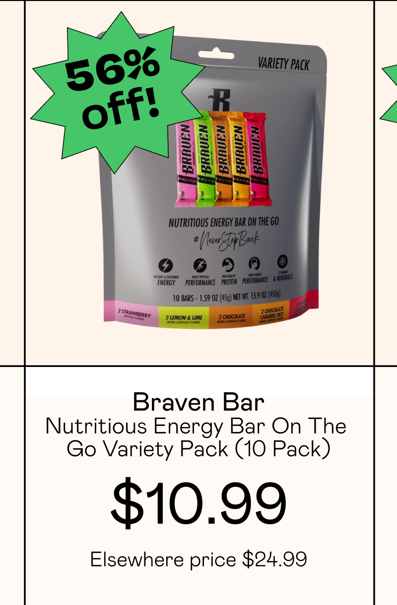 Nutritious Energy Bar On The Go Variety Pack (10 Pack)