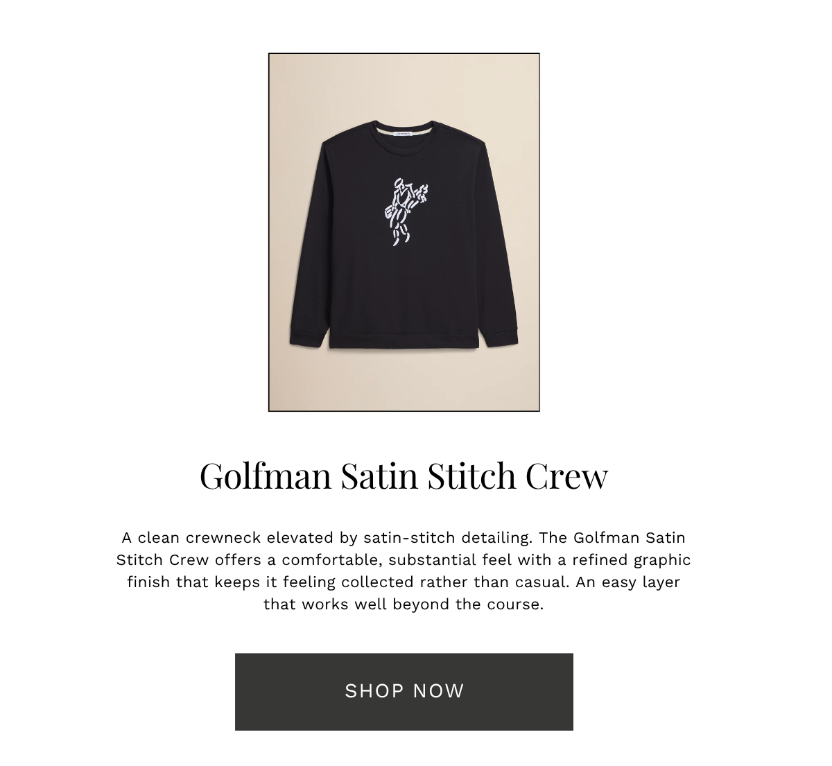 Golfman Satin Stitch Crew