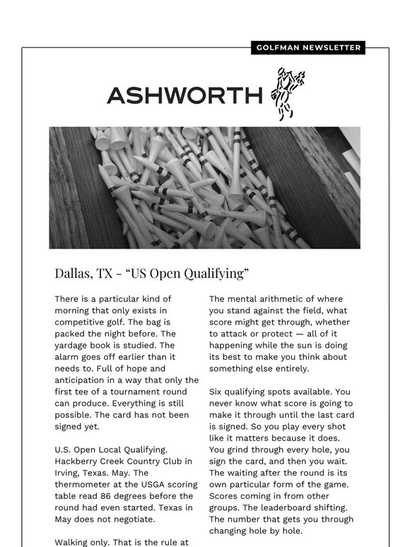 Golfman Newsletter | US Open Qualifying