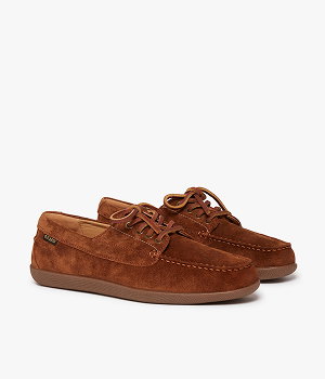 Wilton Driver 4-Eye Lace up Mid Brown Suede
