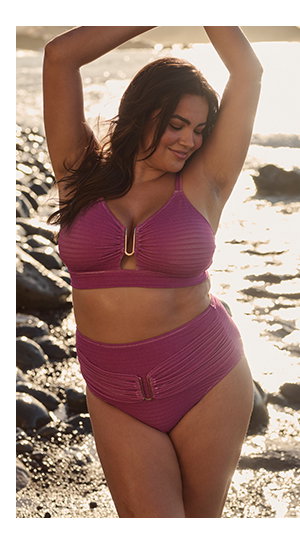 Bikini, Glitter, Softcups, Zierspange, Träger verstellbar