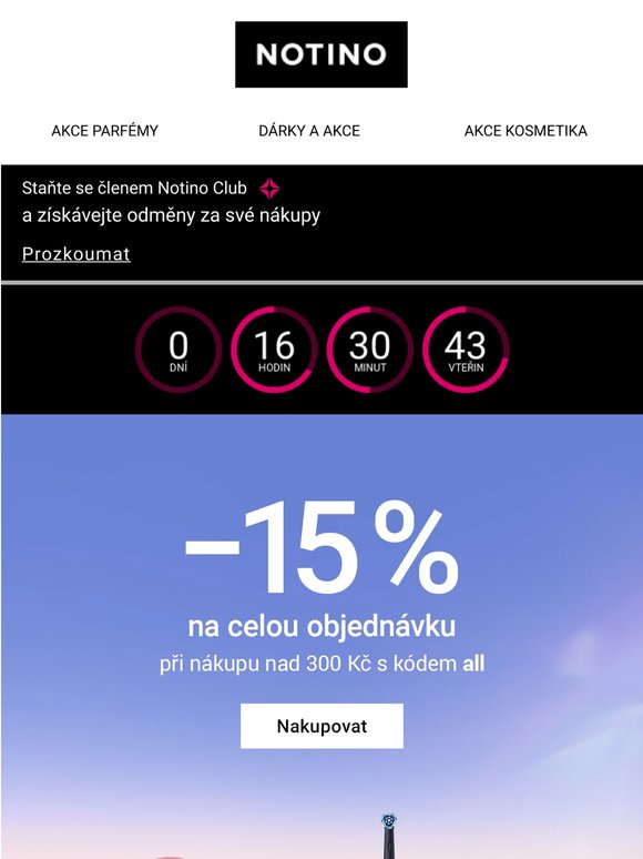 Ještě dnes sleva 15 % na celý nákup nad 300 Kč