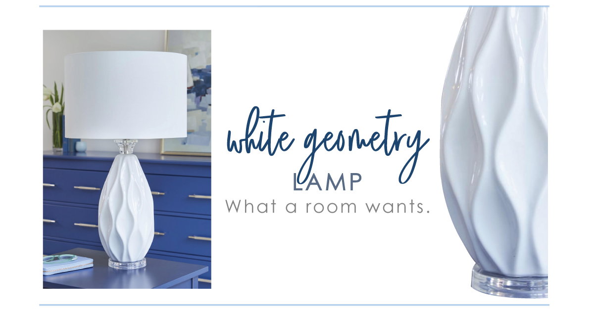Shop The White Geometry Table Lamp.