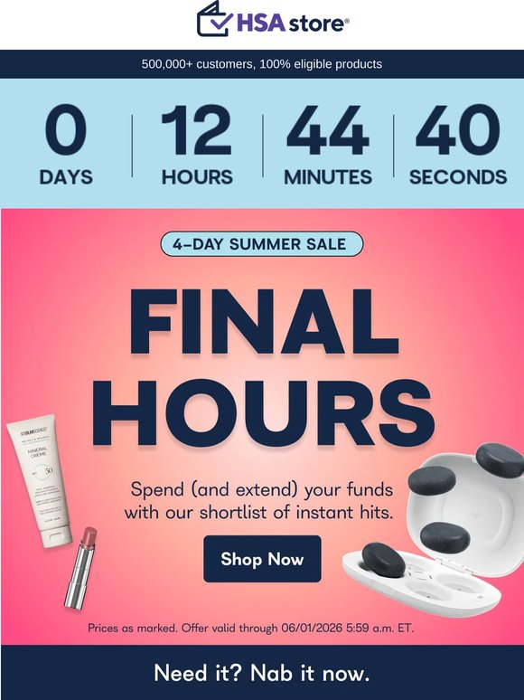 ⌛ Final hours for up to 40% off