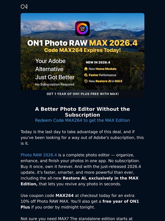 Final Day: Code Enclosed for Photo RAW MAX