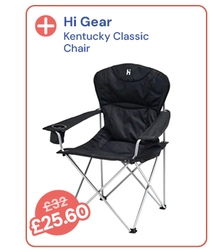 Hi Gear Kentucky Classic Chair - Black. Reduced from £32 to £25.60.