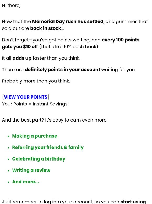 🎉 Good News: Your Points are Ready!