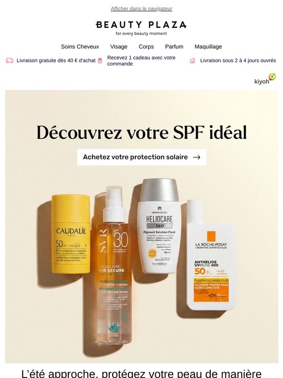 ☀️ Choisissez la protection solaire adaptée à votre peau