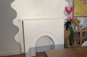She projects a shape onto her living room wall and ends up with this striking design ($10 idea!)