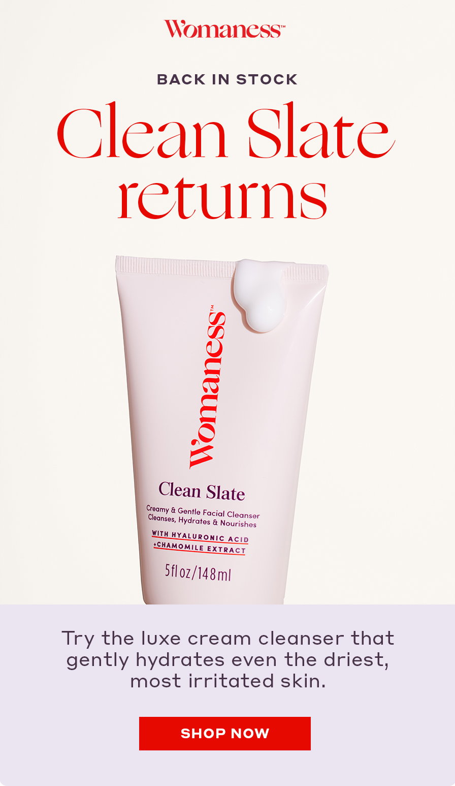 BACK IN STOCKl: CLEAN SLATE RETURNS