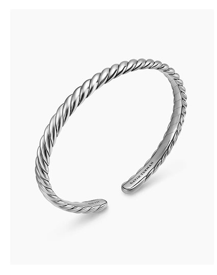 Sculpted Cable Flex Bracelet Sterling Silver, 5mm