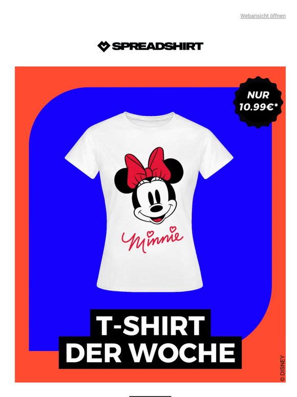 🎀 Letzte Chance: 10.99€ für das Minnie T-Shirt der Woche