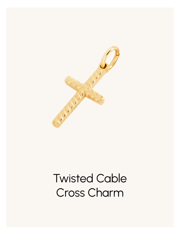 Twisted Cable Cross Charm