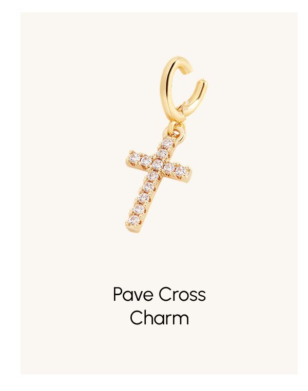 Pave Cross Charm