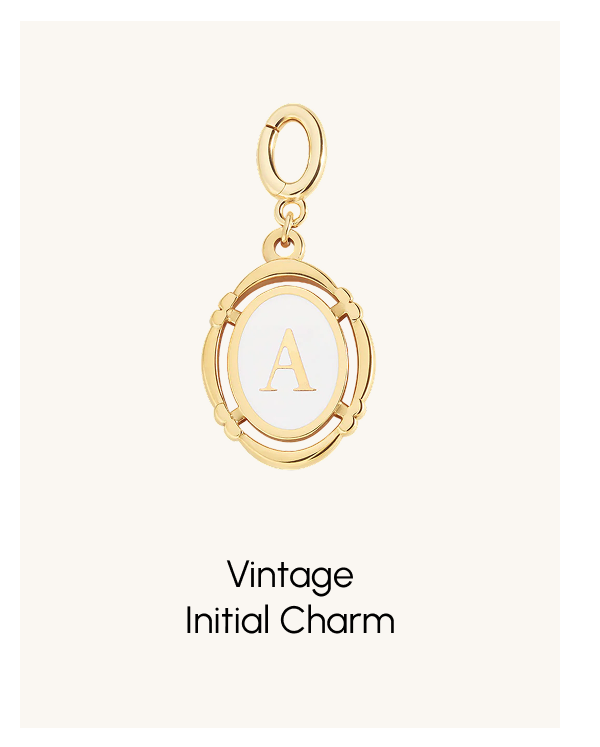 Vintage Initial Charm