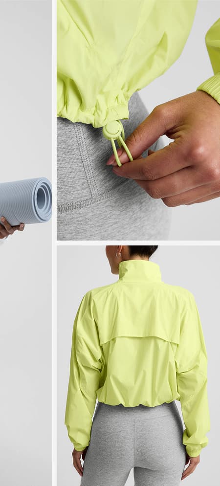 Places To Go UV Protection Half Zip Jacket in Electric Lime