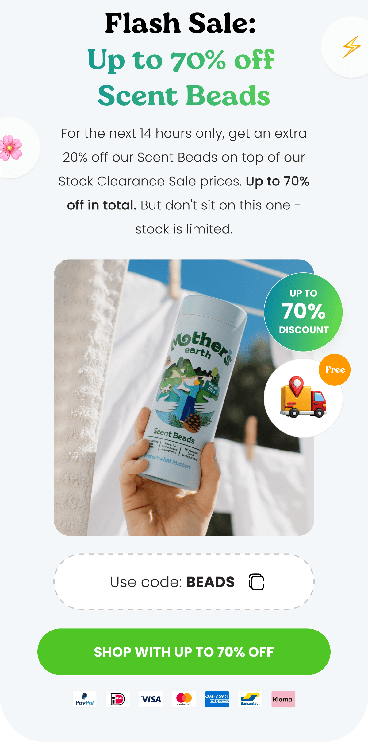 Flash Sale: Up to 70% off Scent Beads 