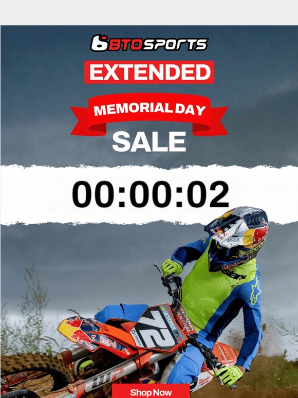 Last Ride for the Extended Memorial Day Sale