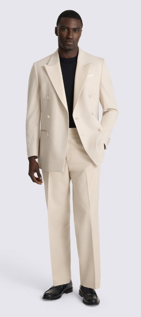 Relaxed Fit Light Camel Suit