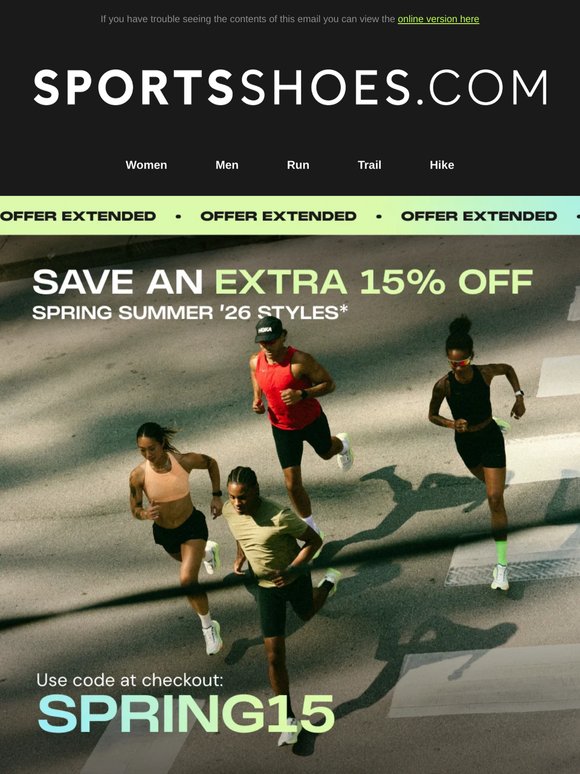 EXTENDED: Extra 15% OFF Spring Summer '26 styles*